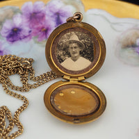 Antique Locket Necklace, Victorian Locket, Locket Pendant, Locket Necklace, Antique Pendant, Gold Filled Necklace, Antique Necklace