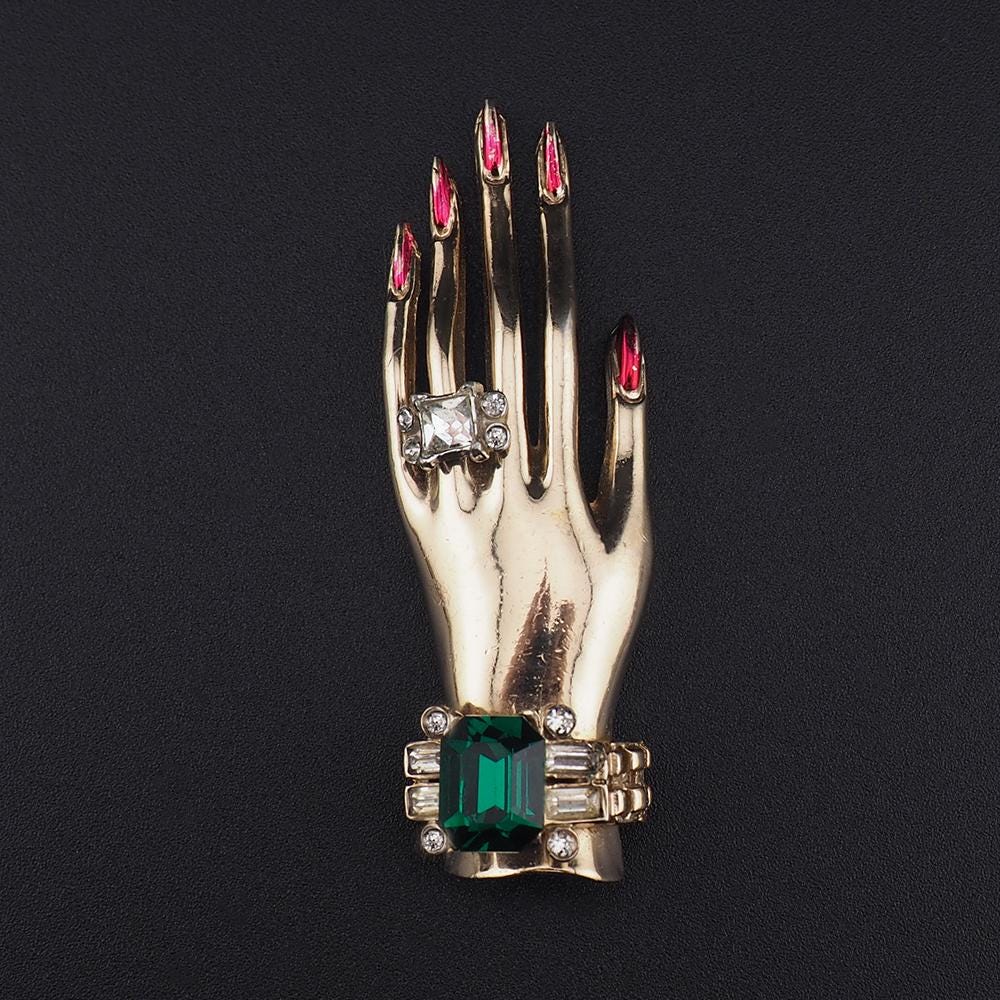 Vintage 1940s Coro Hand Brooch – Vintage Jewelry Girl