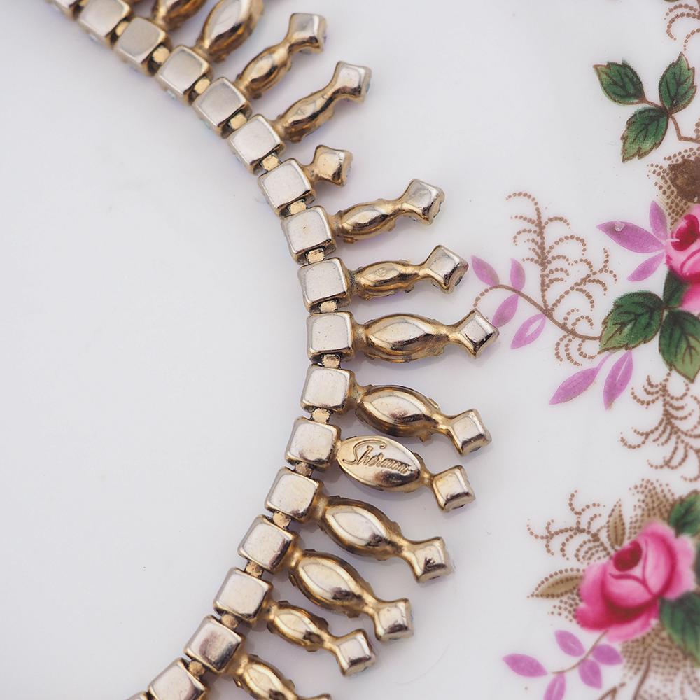 Vintage Jewelry - Sherman Fuchsia Rhinestone Necklace – Vintage