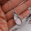 Sterling Silver Drop Pendant, Pink Opal Pendant Necklace, Rhodolite Garnet Pendant, Pink Gemstone Necklace, Pink Drop Necklace, Pink Pendant