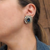 Kramer Earrings, 1950s Earrings, Vintage Earrings, Blue Earrings, Clip On Earrings, Crystal Earrings, Rhinestone Earrings, Bridal Earrings