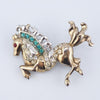 Vintage Horse Brooch, 1940s Figural Brooch, Rearing Horse Brooch, Carousel Horse Pin, Gold Tone Brooch, Rare Vintage Brooch, Horse Pin