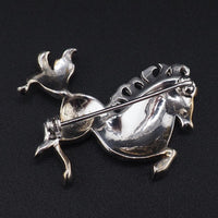 Vintage Horse Brooch, 1940s Figural Brooch, Rearing Horse Brooch, Carousel Horse Pin, Gold Tone Brooch, Rare Vintage Brooch, Horse Pin