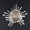 Starburst Brooch, Designer Brooch, High End Brooch, Vintage Brooch, Blue Rhinestone Brooch, Atomic Brooch, Mid Century Brooch