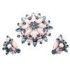 Sherman Opaque Pink Brooch Set