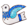 Peace Dove Brooch, Jeronimo Fuentes, Sterling Silver Pin, Taxco Dove Brooch, Folk Art Brooch, Enamel Bird Pin, Small Bird Pin, 925 Brooch
