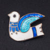 Peace Dove Brooch, Jeronimo Fuentes, Sterling Silver Pin, Taxco Dove Brooch, Folk Art Brooch, Enamel Bird Pin, Small Bird Pin, 925 Brooch