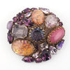Vintage Purple Rhinestone Brooch, Austria Brooch, Vintage Brooch, Art Glass Brooch, Statement Brooch, Austrian Crystal Brooch, Rhinestone