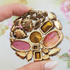 Vintage Purple Rhinestone Brooch, Austria Brooch, Vintage Brooch, Art Glass Brooch, Statement Brooch, Austrian Crystal Brooch, Rhinestone