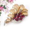 Vintage Boucher Brooch, Faux Ruby Cabochon Brooch, Boucher Jewelry, Vintage Brooch, Gold Tone Brooch, Classy Brooch, Statement Brooch