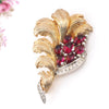 Vintage Boucher Brooch, Faux Ruby Cabochon Brooch, Boucher Jewelry, Vintage Brooch, Gold Tone Brooch, Classy Brooch, Statement Brooch