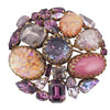 Vintage Purple Rhinestone Brooch, Austria Brooch, Vintage Brooch, Art Glass Brooch, Statement Brooch, Austrian Crystal Brooch, Rhinestone