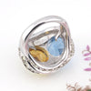 Mazer Ring, Vintage Ring, Crystal Ring, Vintage Costume Ring, Mazer Jewelry, Rhinestone Ring, Joseph Mazer, Cocktail Ring, Statement Ring