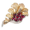 Rare Vintage Boucher Ruby Cabochon Brooch