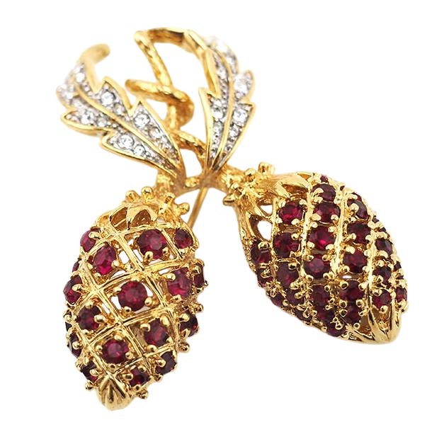 Camrose Kross, Berry Brooch, Jacqueline Kennedy Jewelry, Rhinestone Brooch, Fruit Brooch, Expecting Mom Gift, Camrose And Kross, Fruit Pin