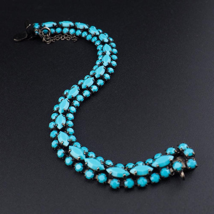 Vintage Sherman Opaque Turquoise Bracelet