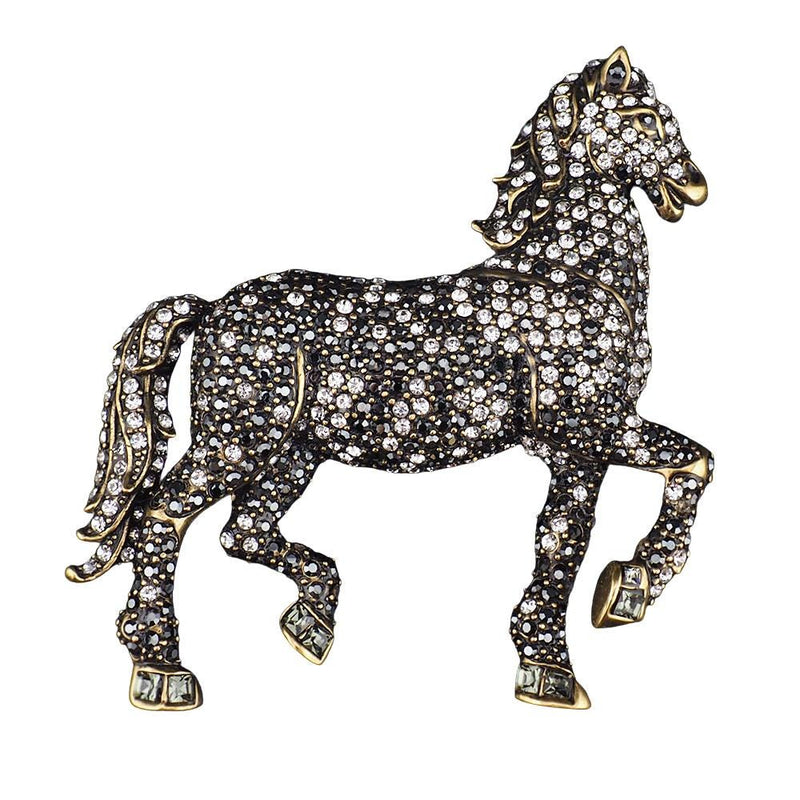 Heidi Daus Horse Brooch, Rhinestone Brooch, Horse Brooch, Rhinestone Pin, Statement Brooch, Equestrian Brooch, Figural Brooch, Heidi Daus