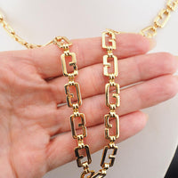 Givenchy G Link Necklace, Vintage Givenchy Necklace, Gold Plated Givenchy Chain, Signed Necklace, Designer Chain Necklace, Classic Chain