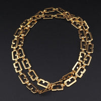 Givenchy G Link Necklace, Vintage Givenchy Necklace, Gold Plated Givenchy Chain, Signed Necklace, Designer Chain Necklace, Classic Chain