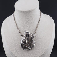 Sterling Silver Calla Lily Pendant, Large Floral Pendant, Sculptural Flower Pendant, Flower Lover Gift, Lily Flower Jewelry, 925 Pendant