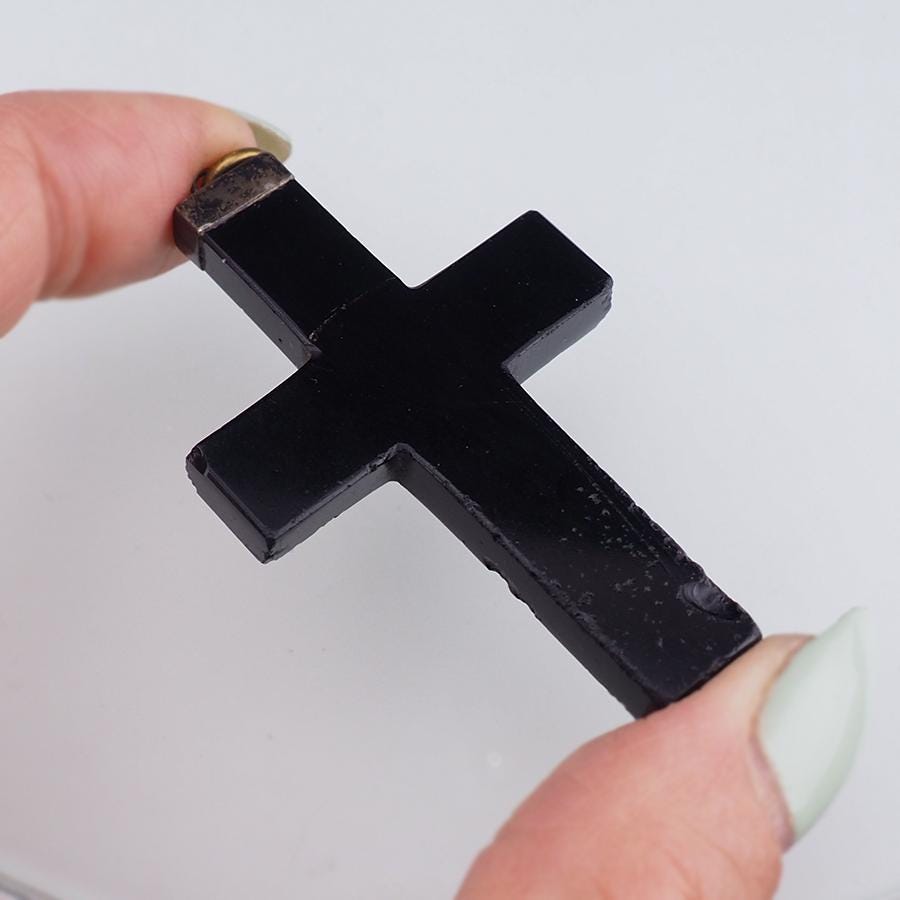Antique Victorian Grand Tour Micro Mosaic Cross Pendant, Italian Roman Ruins Souvenir Jewelry, Micromosaic Cross, Antique Cross Pendant