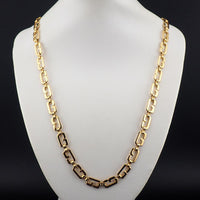 Givenchy G Link Necklace, Vintage Givenchy Necklace, Gold Plated Givenchy Chain, Signed Necklace, Designer Chain Necklace, Classic Chain