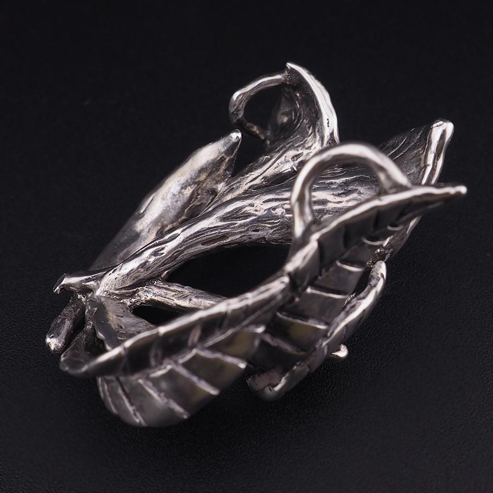 Sterling Silver Calla Lily Pendant, Large Floral Pendant, Sculptural Flower Pendant, Flower Lover Gift, Lily Flower Jewelry, 925 Pendant
