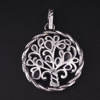 JAI By John Hardy Bodhi Tree Pendant, Sterling Silver Pendant, Tree Of Life Pendant, Gold Accent Pendant, Spiritual Jewelry, 925 Silver