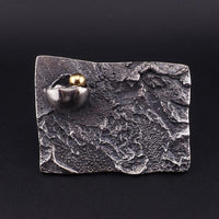 Vintage Guy Vidal Brooch, Canadian Modernist Jewelry, Pewter Brutalist Pin, Abstract Statement Brooch, Mid Century Design, Ocean Theme Pin