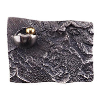 Vintage Guy Vidal Brooch, Canadian Modernist Jewelry, Pewter Brutalist Pin, Abstract Statement Brooch, Mid Century Design, Ocean Theme Pin