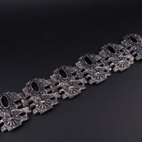 Robert Larin Bracelet, MCM Brutalist Bracelet, Modernist Pewter Link Bracelet, Vintage Canadian Jewelry, 1970s Bracelet, Studio Jewelry