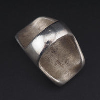 Huge Native American Petrified Wood Ring, Sterling Silver Southwestern Statement Ring, Men's Ring - Size 12