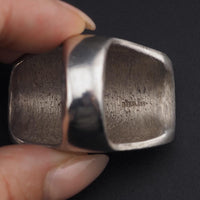 Huge Native American Petrified Wood Ring, Sterling Silver Southwestern Statement Ring, Men's Ring - Size 12