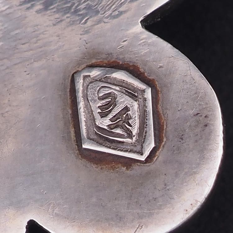 Vintage Mexican Silver and Black Onyx Mask Brooch, Signed Carved Face Pin with Ballwork