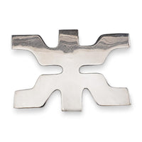 Vintage Dia Diodato Sterling Silver Figural Modernist Brooch Pendant Huge Abstract Mexican Designer Jewelry