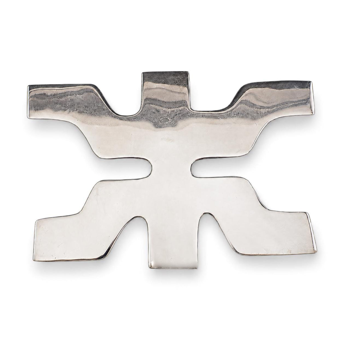 Vintage Dia Diodato Sterling Silver Figural Modernist Brooch Pendant Huge Abstract Mexican Designer Jewelry