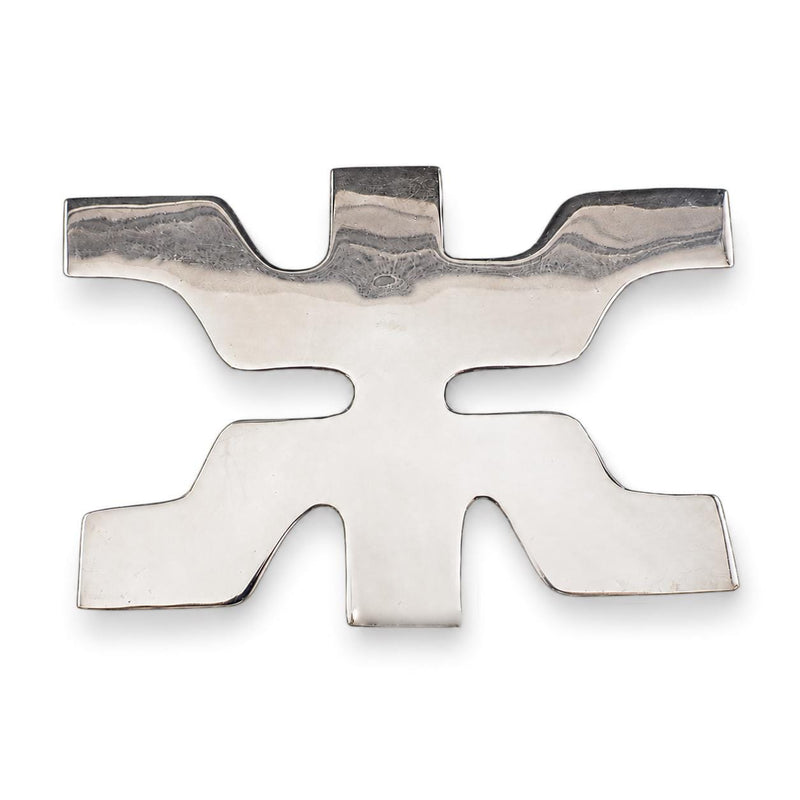 Vintage Dia Diodato Sterling Silver Figural Modernist Brooch Pendant Huge Abstract Mexican Designer Jewelry