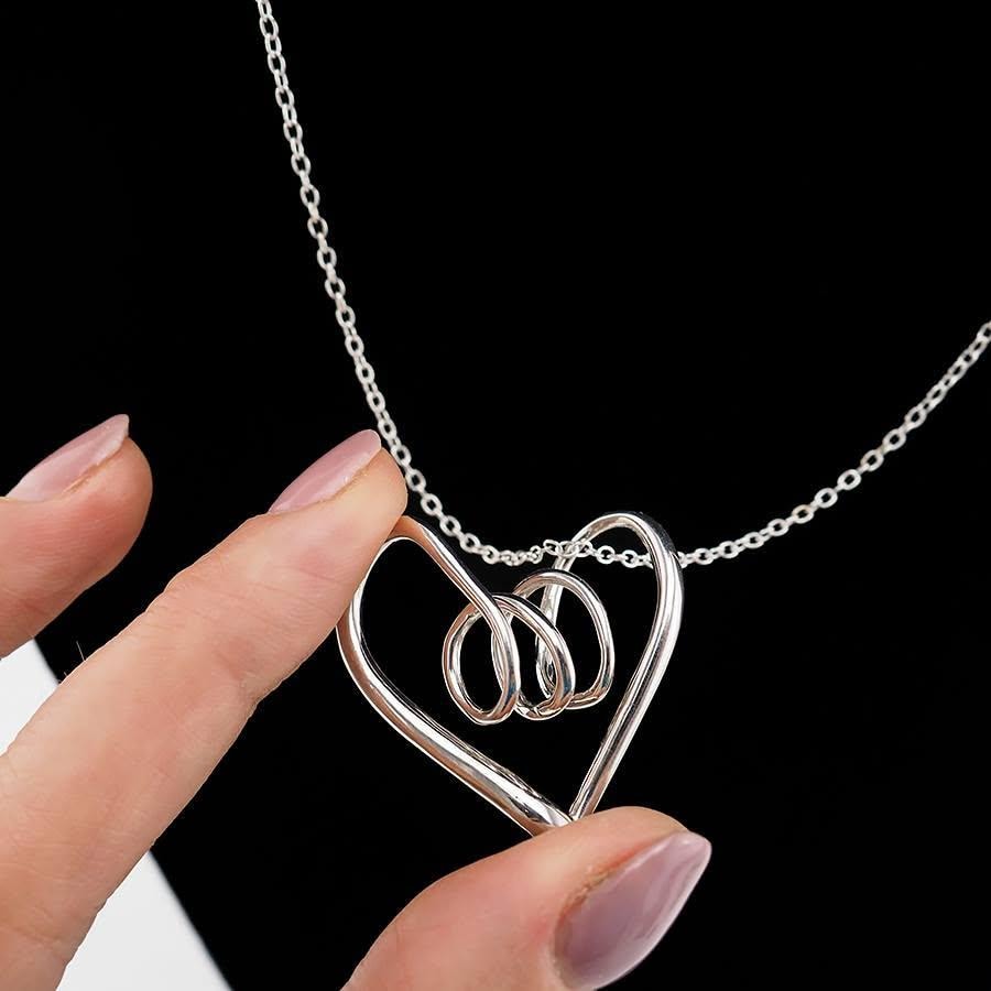 Birks Sterling Silver Heart Pendant Necklace – Canadian Olympic Figure Skater Joannie Rochette 18"
