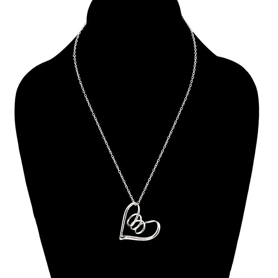 Birks Sterling Silver Heart Pendant Necklace – Canadian Olympic Figure Skater Joannie Rochette 18"