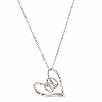 Birks Sterling Silver Heart Pendant Necklace – Canadian Olympic Figure Skater Joannie Rochette 18"