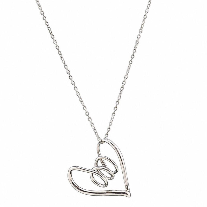 Birks Sterling Silver Heart Pendant Necklace – Canadian Olympic Figure Skater Joannie Rochette 18"