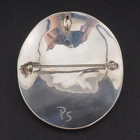 Northwest Coast Sterling Silver Raven Brooch Pendant – Signed PS, Attributed to Paddy Seaweed