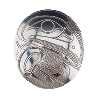 Northwest Coast Sterling Silver Raven Brooch Pendant – Signed PS, Attributed to Paddy Seaweed