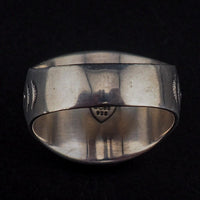 Vintage Mexican Sterling Silver 1939 20 Centavos Coin Ring – Men's or Women's Large Round Silver Ring Size 12.5