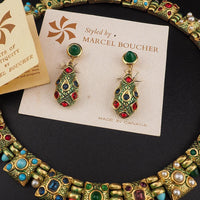 Rare Marcel Boucher Moghul Jewelry Necklace Earrings Set – Arts of Antiquity Indian Navagraha with Original Booklet