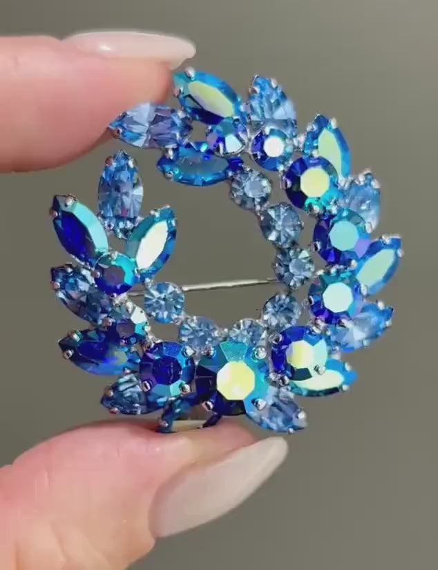 thumbnail image 2 of Blue Bling Crystal Dream Rainbow Rhinestone Brooch – Enamel Animal/Insect Pin, Alloy 2 of 5