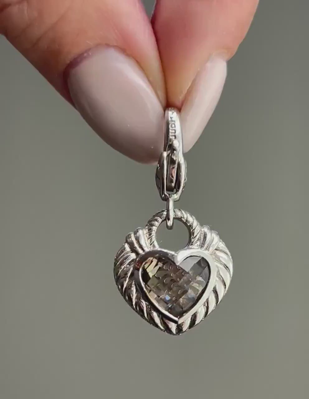 Judith Ripka Sterling Silver Smoky Quartz and Diamonique