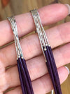 Native Liquid Silver Bead Necklace With Sugilite