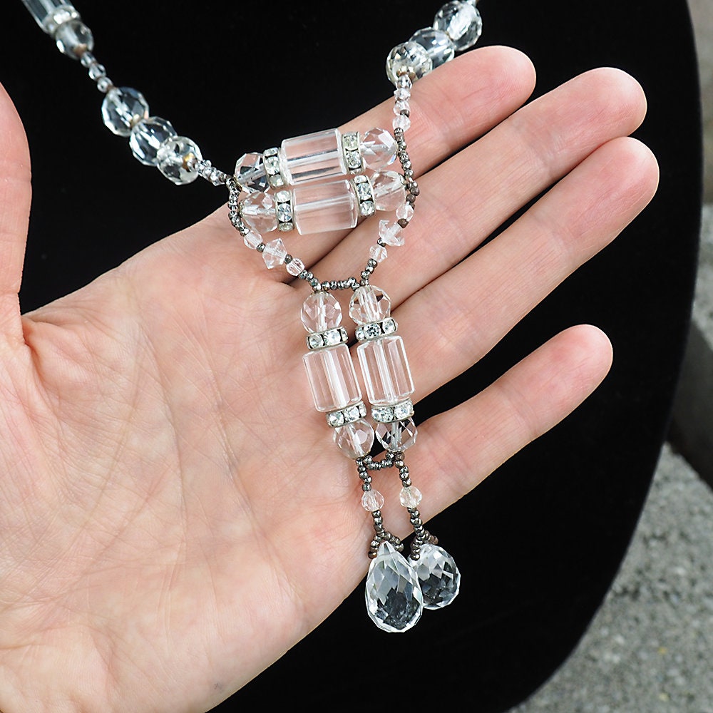 Vintage Deco hotsell Rock Crystal Necklace