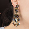 Boucles d'oreilles clip lustre en cristal vintage